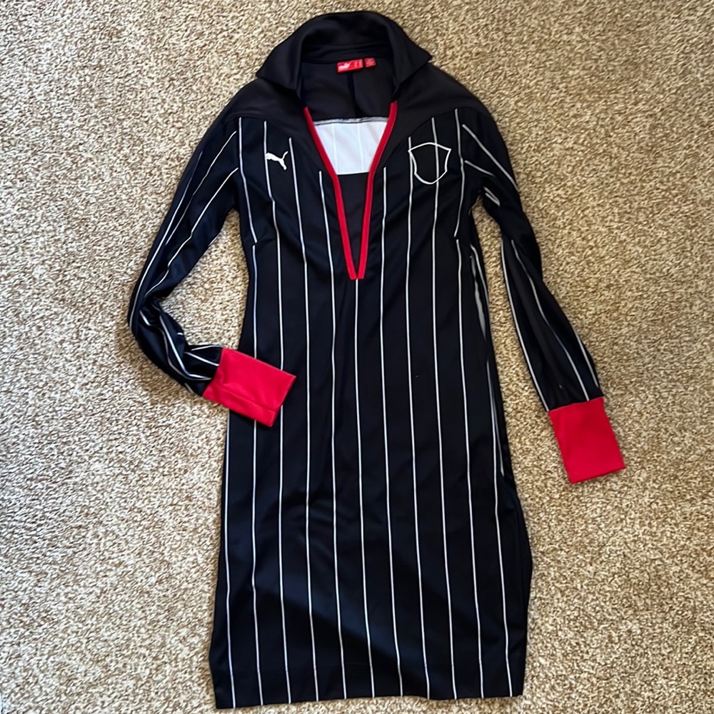 Puma dress. Long sleeve has a zipper on the side.
